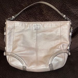 Cream Coach Bag